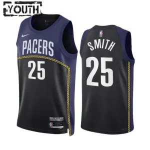 Nike Dječji Dres Indiana Pacers Jalen Smith 25 Black City Edition 2022/23 Swingman Navy