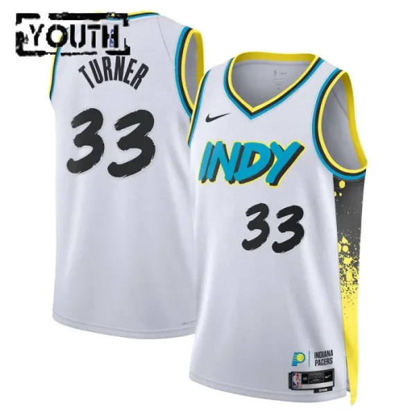 Nike Dječji Dres Indiana Pacers Myles Turner City Edition 2024/25 Swingman Bijela Nike Dječji Dres Indiana Pacers Myles Turner City Edition 2024/25 Swingman Bijela