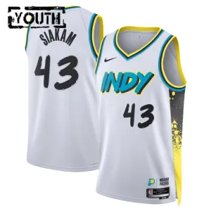 Nike Dječji Dres Indiana Pacers Pascal Siakam City Edition 2024/25 Swingman Bijela