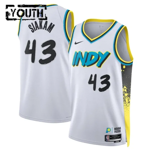 Nike Dječji Dres Indiana Pacers Pascal Siakam City Edition 2024/25 Swingman Bijela Nike Dječji Dres Indiana Pacers Pascal Siakam City Edition 2024/25 Swingman Bijela