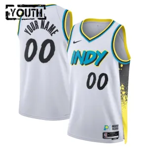 Nike Dječji Dres Indiana Pacers Personalizacija City Edition 2024/25 Swingman Bijela