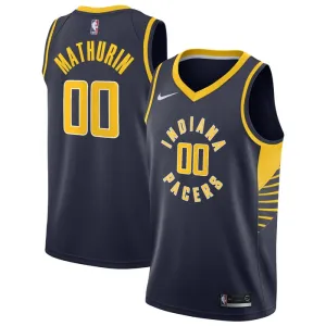 Nike Muški Dres Indiana Pacers Bennedict Mathurin 00 Icon Edition Swingman Navy