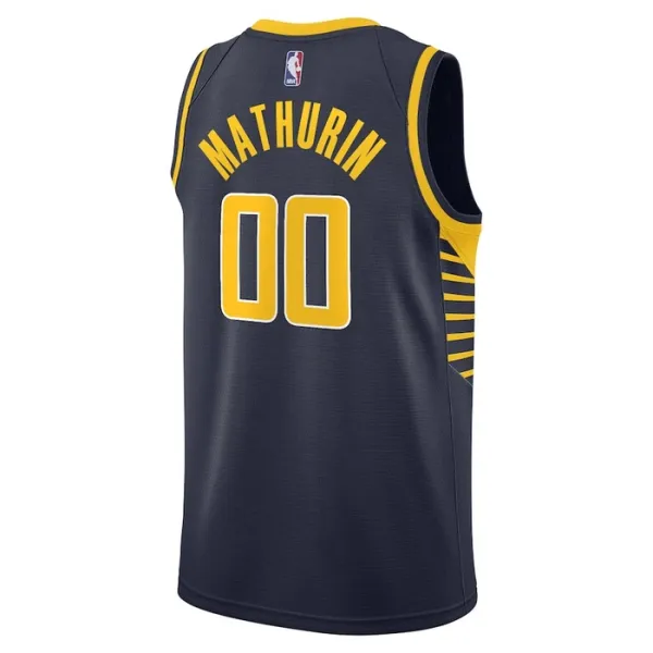 Nike Muški Dres Indiana Pacers Bennedict Mathurin 00 Icon Edition Swingman Navy