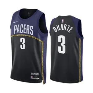 Nike Muški Dres Indiana Pacers Chris Duarte 3 Black City Edition 2022/23 Swingman Navy