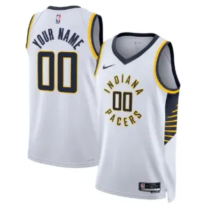 Nike Muški Dres Indiana Pacers Personalizacija Association Edition Swingman Bijela