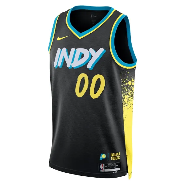 Nike Muški Dres Indiana Pacers Personalizacija City Edition 2023/24 Swingman Crna