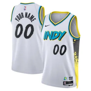 Nike Muški Dres Indiana Pacers Personalizacija City Edition 2024/25 Swingman Bijela