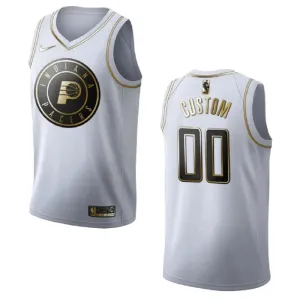 Nike Muški Dres Indiana Pacers Personalizacija Golden Edition Swingman Bijela