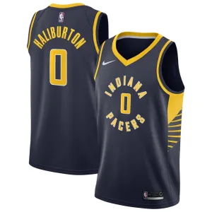 Nike Muški Dres Indiana Pacers Tyrese Haliburton 0 Icon Edition Swingman Navy