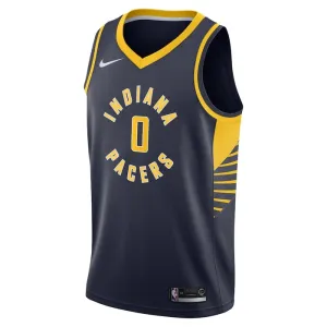 Nike Muški Dres Indiana Pacers Tyrese Haliburton 0 Icon Edition Swingman Navy