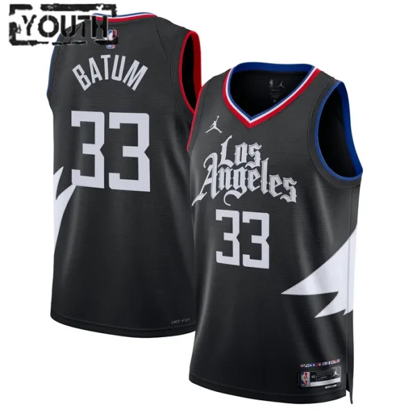 Dječji Dres LA Clippers Jordan Nicolas Batum 33 Statement Edition Swingman Crna Dječji Dres LA Clippers Jordan Nicolas Batum 33 Statement Edition Swingman Crna