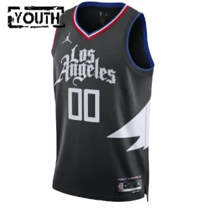 Dječji Dres LA Clippers Jordan Personalizacija Statement Edition Swingman Crna