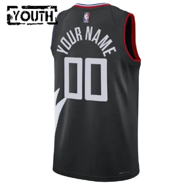 Dječji Dres LA Clippers Jordan Personalizacija Statement Edition Swingman Crna