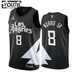 Dječji Dres LA Clippers Marcus Morris SR 8 Jordan Statement Edition Swingman Crna