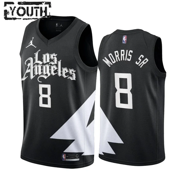 Dječji Dres LA Clippers Marcus Morris SR 8 Jordan Statement Edition Swingman Crna Dječji Dres LA Clippers Marcus Morris SR 8 Jordan Statement Edition Swingman Crna