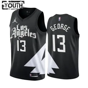 Dječji Dres LA Clippers Paul George 13 Jordan Statement Edition Swingman Crna