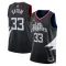 Muški Dres LA Clippers Jordan Nicolas Batum 33 Statement Edition Swingman Crna