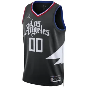 Muški Dres LA Clippers Jordan Personalizacija Statement Edition Swingman Crna