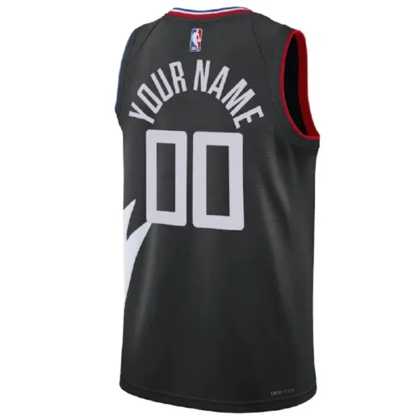 Muški Dres LA Clippers Jordan Personalizacija Statement Edition Swingman Crna