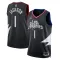 Muški Dres LA Clippers Jordan Reggie Jackson 1 Statement Edition Swingman Crna