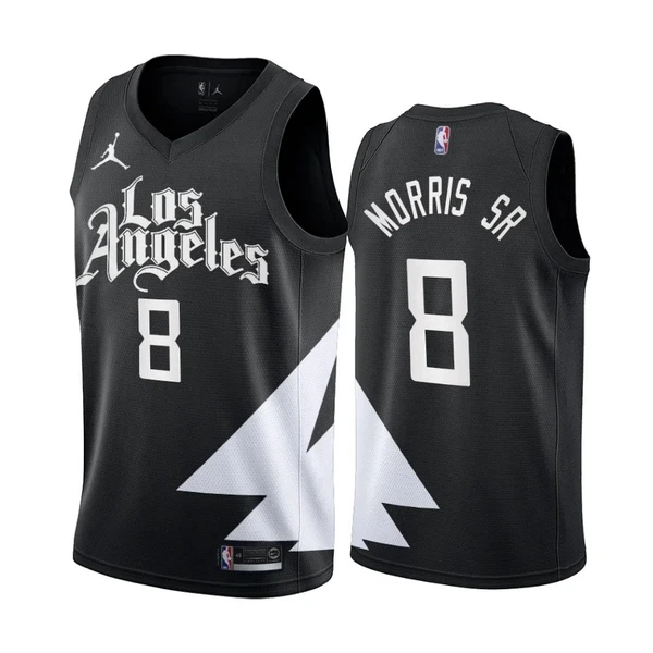 Muški Dres LA Clippers Marcus Morris SR 8 Jordan Statement Edition Swingman Crna Muški Dres LA Clippers Marcus Morris SR 8 Jordan Statement Edition Swingman Crna