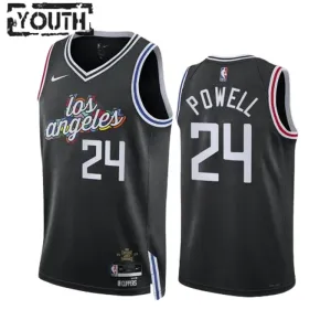 Nike Dječji Dres LA Clippers Norman Powell 24 City Edition 2022/23 Swingman Crna