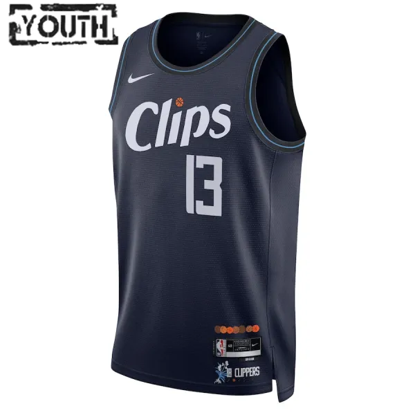 Nike Dječji Dres LA Clippers Paul George City Edition 2023/24 Swingman Navy