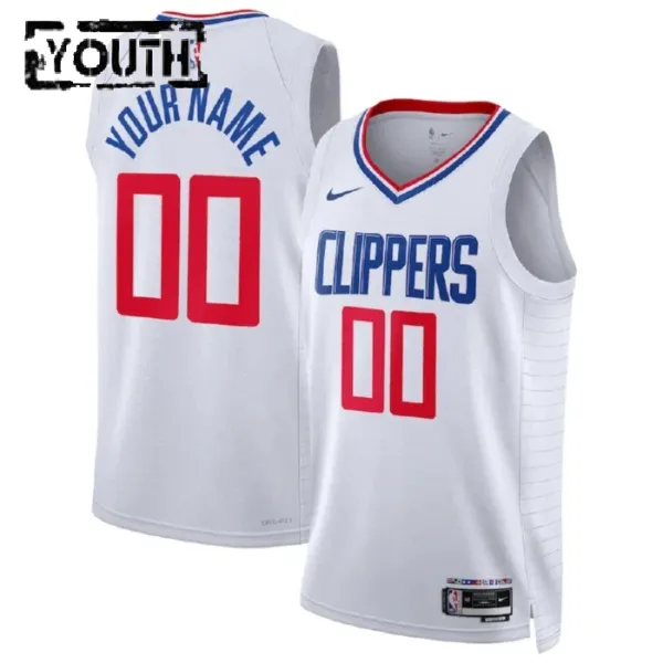 Nike Dječji Dres LA Clippers Personalizacija Association Edition Swingman Bijela Nike Dječji Dres LA Clippers Personalizacija Association Edition Swingman Bijela