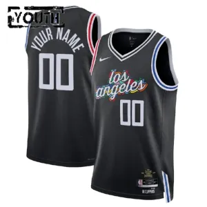 Nike Dječji Dres LA Clippers Personalizacija City Edition 2022/23 Swingman Crna