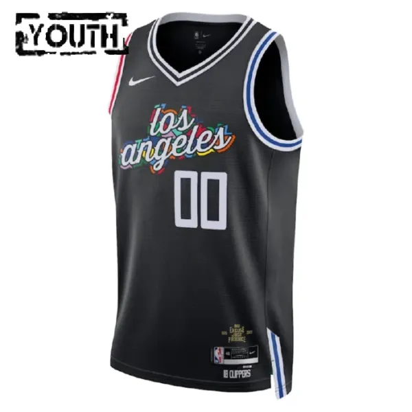 Nike Dječji Dres LA Clippers Personalizacija City Edition 2022/23 Swingman Crna