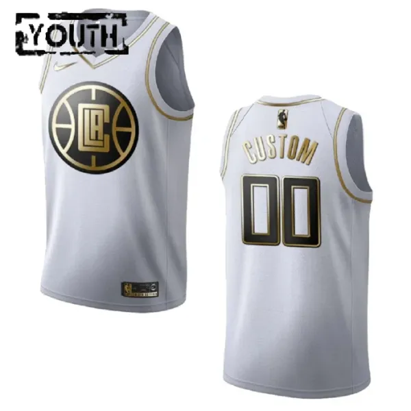 Nike Dječji Dres LA Clippers Personalizacija Golden Edition Swingman Bijela Nike Dječji Dres LA Clippers Personalizacija Golden Edition Swingman Bijela