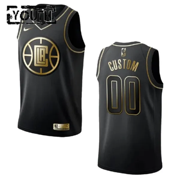 Nike Dječji Dres LA Clippers Personalizacija Golden Edition Swingman Crna Nike Dječji Dres LA Clippers Personalizacija Golden Edition Swingman Crna