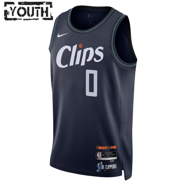 Nike Dječji Dres LA Clippers Russell Westbrook City Edition 2023/24 Swingman Navy