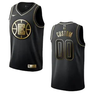 Nike Muški Dres LA Clippers Personalizacija Golden Edition Swingman Crna