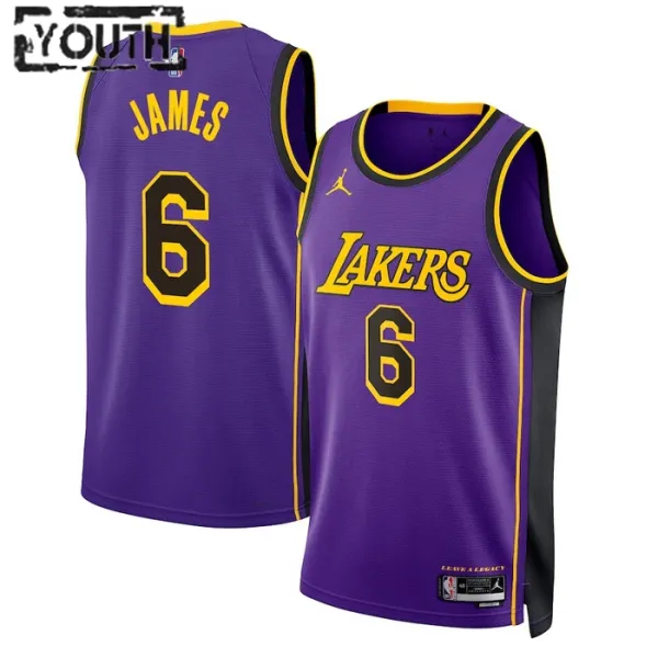 Dječji Dres Los Angeles Lakers Jordan Lebron James 6 Statement Edition Swingman Ljubičasta Dječji Dres Los Angeles Lakers Jordan Lebron James 6 Statement Edition Swingman Ljubičasta