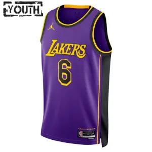 Dječji Dres Los Angeles Lakers Jordan Lebron James 6 Statement Edition Swingman Ljubičasta