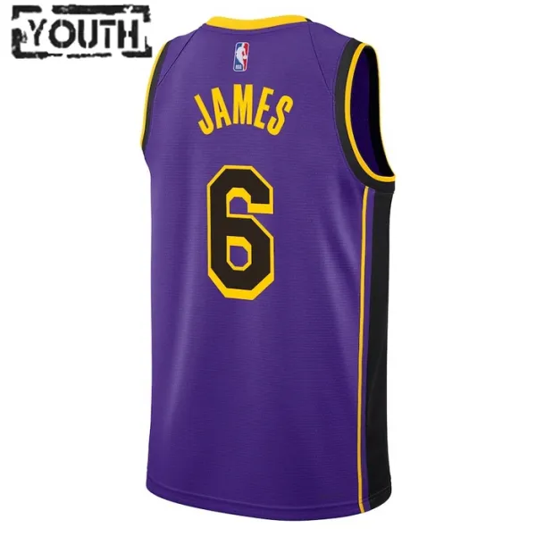 Dječji Dres Los Angeles Lakers Jordan Lebron James 6 Statement Edition Swingman Ljubičasta