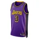 Muški Dres Los Angeles Lakers Jordan Anthony Davis 3 Statement Edition Swingman Ljubičasta