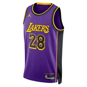 Muški Dres Los Angeles Lakers Jordan Rui Hachimura 28 Statement Edition Swingman Ljubičasta