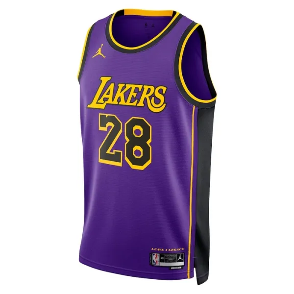 Muški Dres Los Angeles Lakers Jordan Rui Hachimura 28 Statement Edition Swingman Ljubičasta