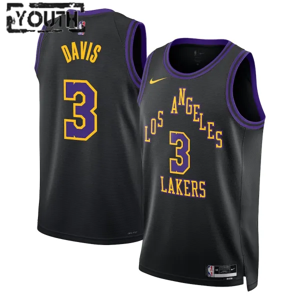 Nike Dječji Dres Los Angeles Lakers Anthony Davis City Edition 2023/24 Swingman Crna Nike Dječji Dres Los Angeles Lakers Anthony Davis City Edition 2023/24 Swingman Crna