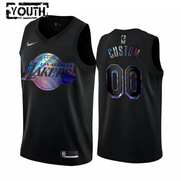 Nike Dječji Dres Los Angeles Lakers HWC Iridescent Edition Personalizacija Swingman Crna Nike Dječji Dres Los Angeles Lakers HWC Iridescent Edition Personalizacija Swingman Crna