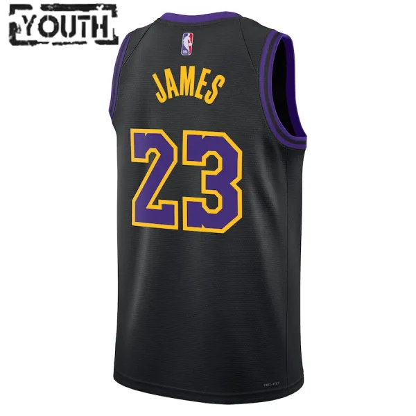Nike Dječji Dres Los Angeles Lakers Lebron James City Edition 2023/24 Swingman Crna