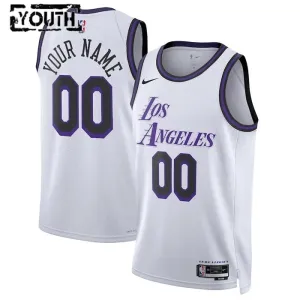 Nike Dječji Dres Los Angeles Lakers Personalizacija City Edition 2022/23 Swingman Bijela