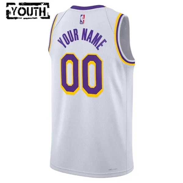Nike Dječji Dres Los Angeles Lakers Personalizacija Icon Edition Swingman Bijela