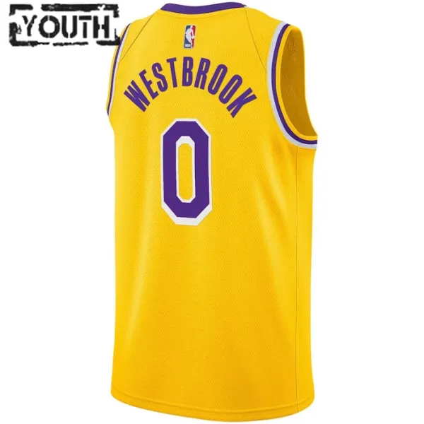 Nike Dječji Dres Los Angeles Lakers Russell Westbrook 0 Icon Edition Swingman Zlato