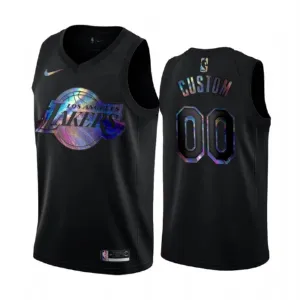 Nike Muški Dres Los Angeles Lakers HWC Iridescent Edition Personalizacija Swingman Crna