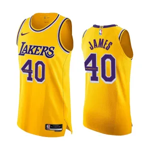 Nike Muški Dres Los Angeles Lakers Lebron James 40k Points Icon Edition Swingman ŽUta Boja