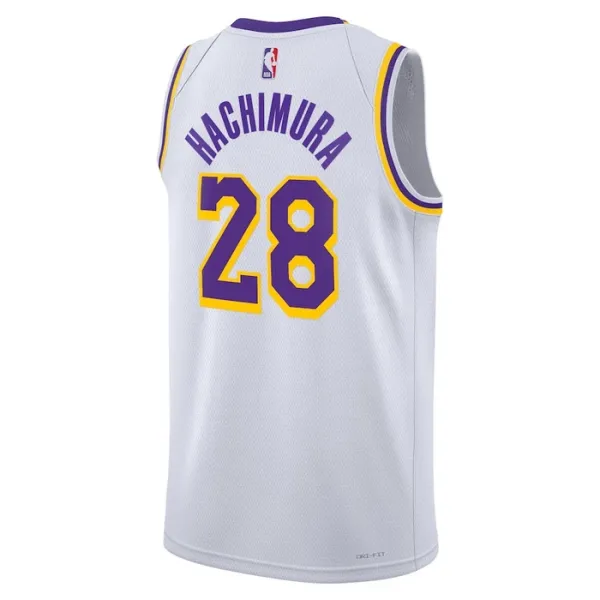 Nike Muški Dres Los Angeles Lakers Rui Hachimura 28 Association Edition Swingman Bijela