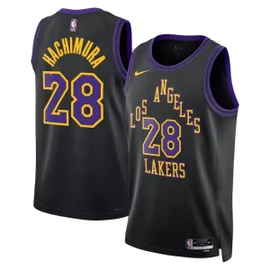 Nike Muški Dres Los Angeles Lakers Rui Hachimura 28 City Edition 2023/24 Swingman Crna